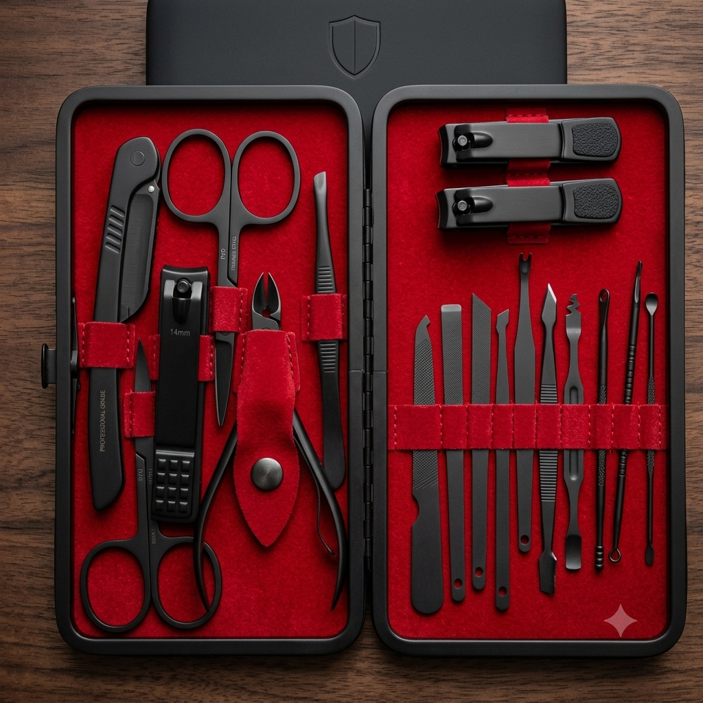 SET DE MANICURE Y PEDICURE 19 PZ (250/100 UND X CAJA) YXQ-0093