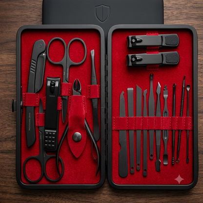 SET DE MANICURE Y PEDICURE 19 PZ (250/100 UND X CAJA) YXQ-0093