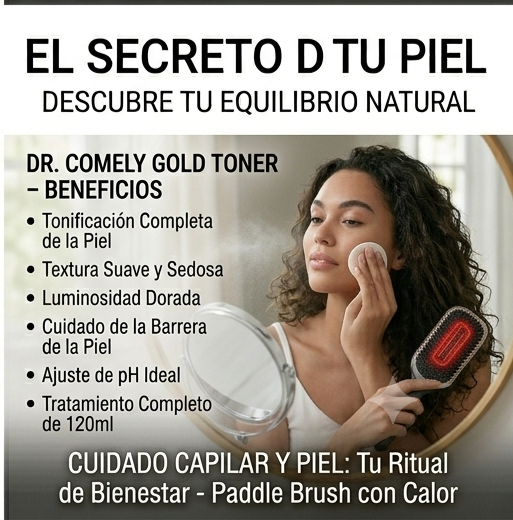 194 - TÓNICO DR. COMELY CON ÁTOMOS DE ORO REAL Y COLÁGENO.