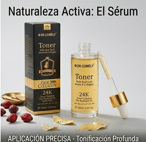 194 - TÓNICO DR. COMELY CON ÁTOMOS DE ORO REAL Y COLÁGENO.