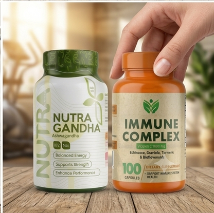 COMBO DEFENSAS FUERTES & CERO ESTRÉS (NUTRA GANDHA + INMUNE COMPLEX)